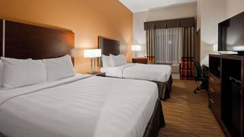 Standard Room, 2 Queen Beds, Non Smoking, Refrigerator & Microwave | Pillow-top beds, desk, laptop workspace, iron/ironing board