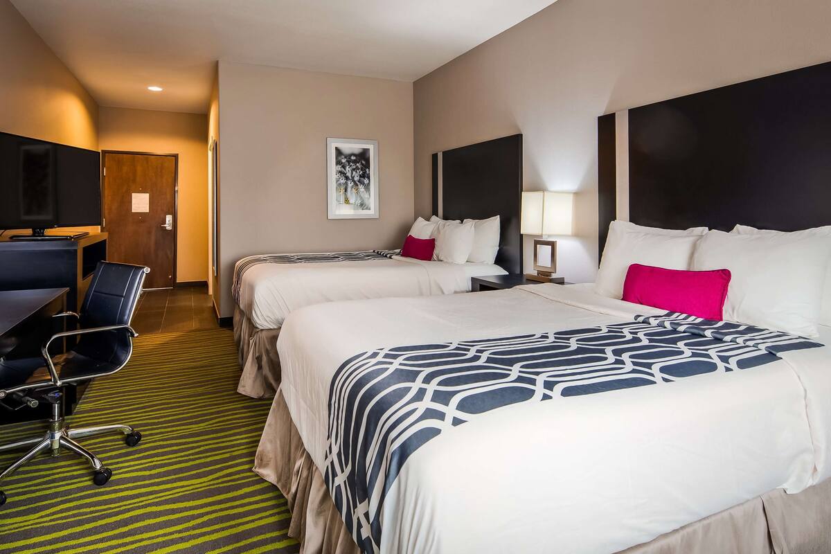 desk, laptop workspace, iron/ironing board, free cots/infant beds