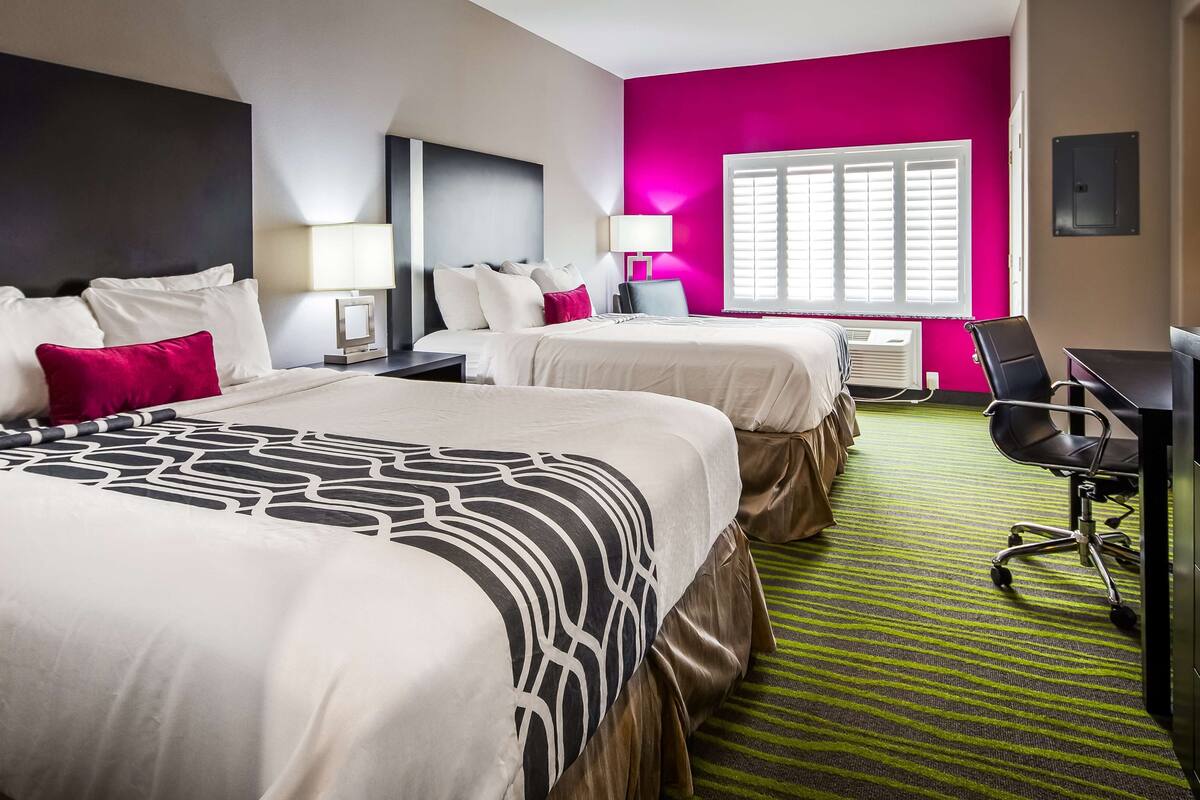 desk, laptop workspace, iron/ironing board, free cots/infant beds