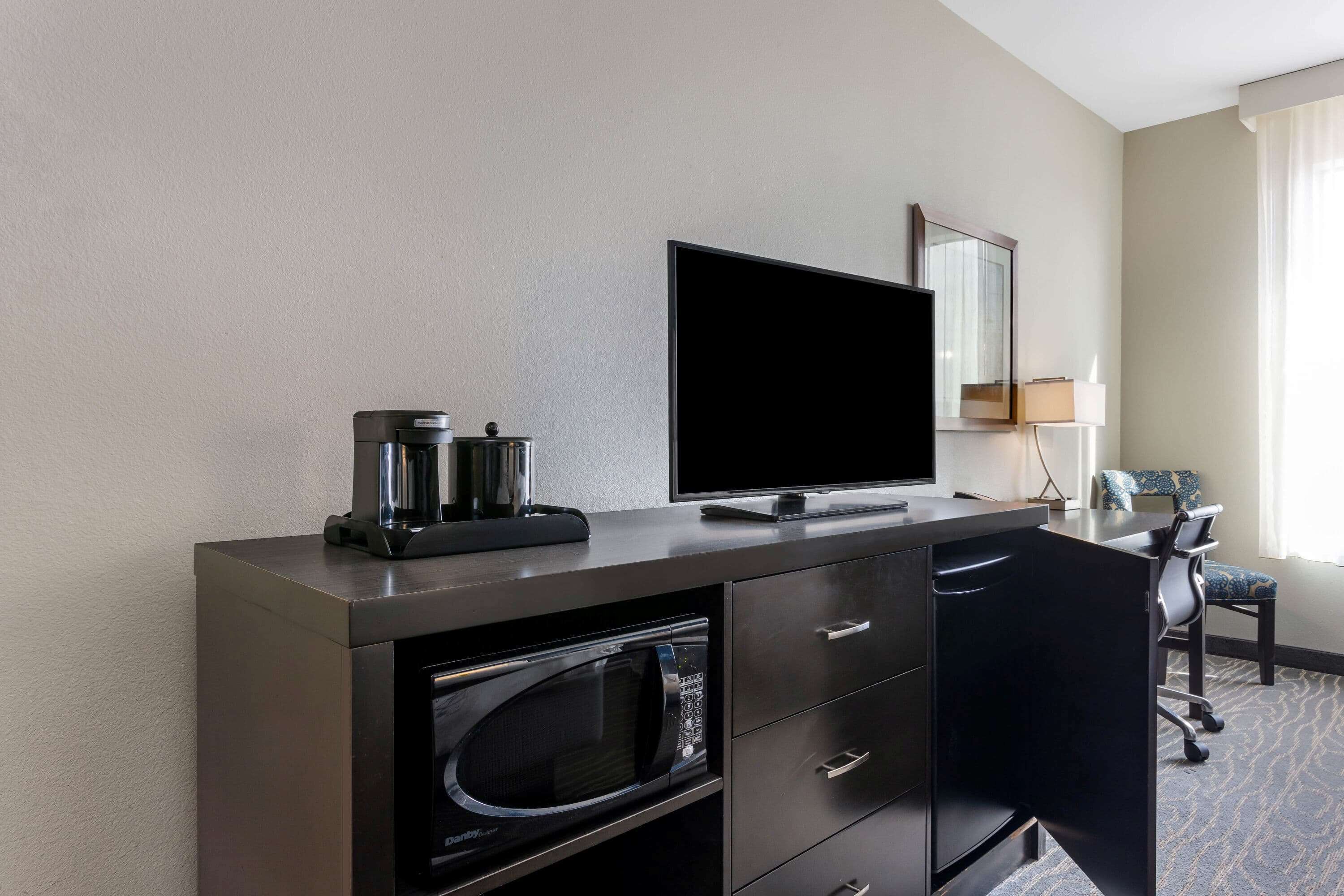 premium bedding, pillow-top beds, desk, iron/ironing board