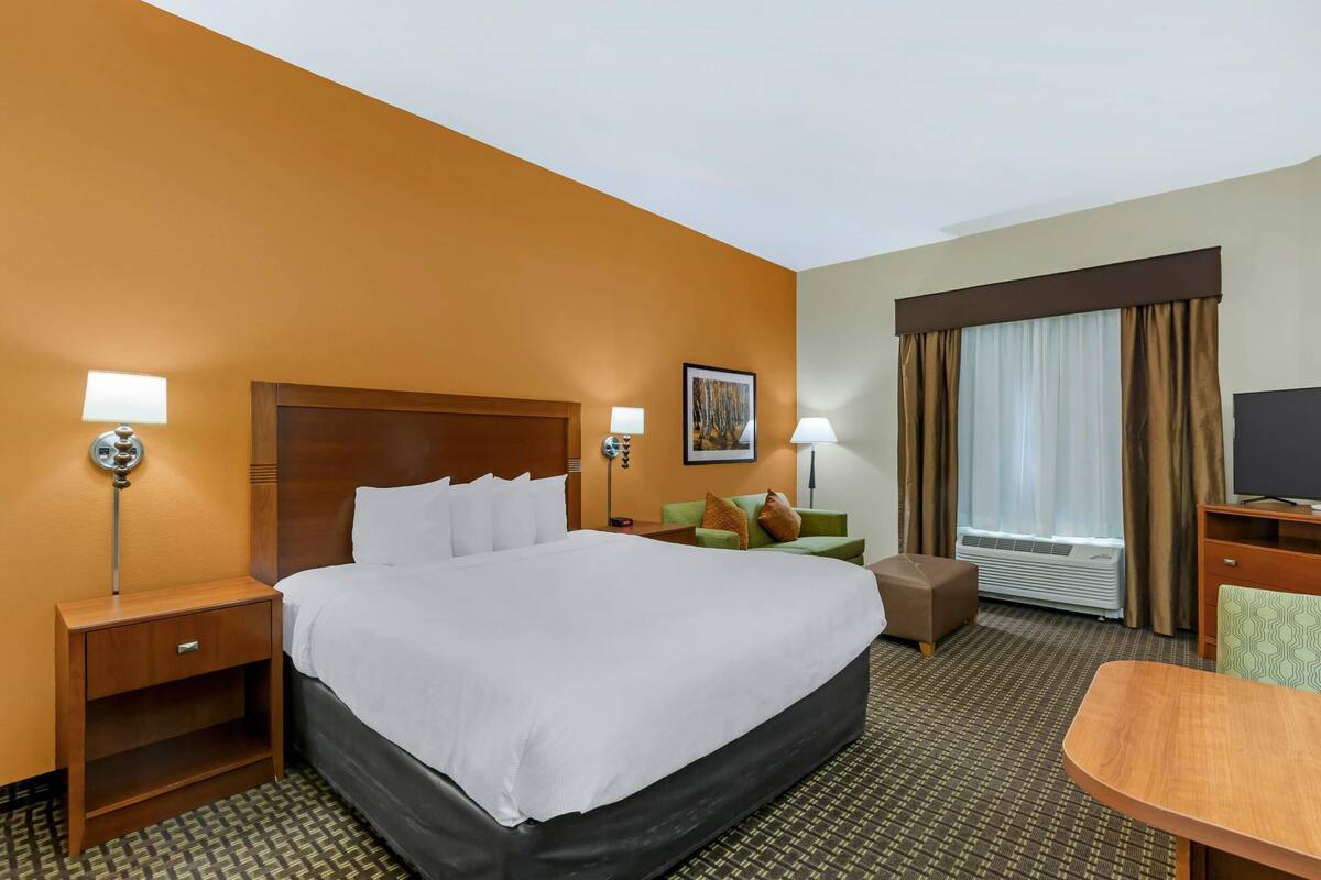 Efficiency, 1 King Bed with Sofa bed, Non Smoking | Premium bedding, desk, iron/ironing board, WiFi (free)