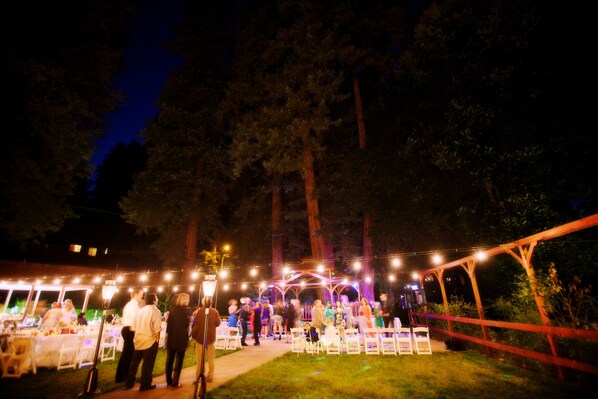 Outdoor wedding area