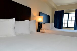 Room, 2 Queen Beds, Non Smoking | Premium bedding, desk, laptop workspace, iron/ironing board