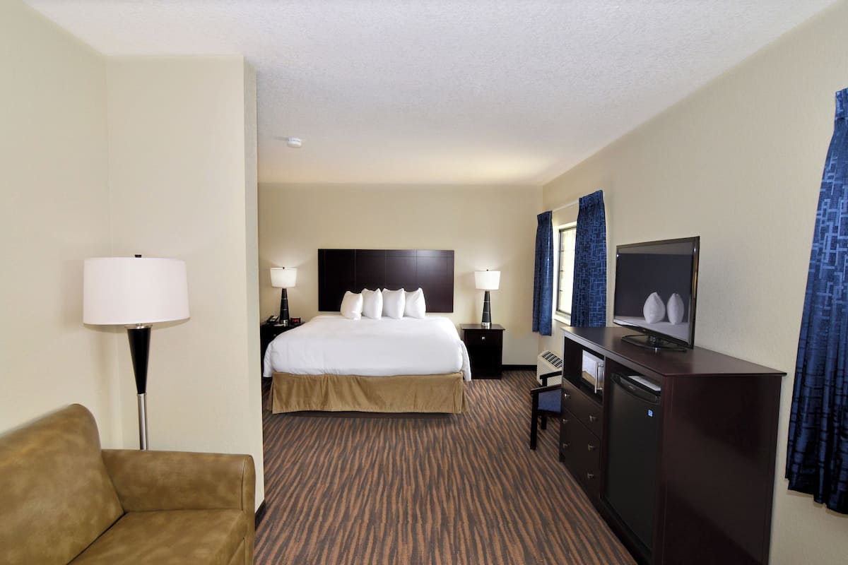 Executive Suite, 1 King Bed with Sofa bed, Non Smoking | Premium bedding, desk, laptop workspace, iron/ironing board