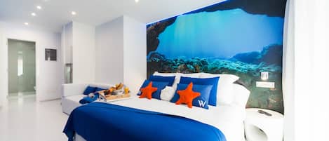 Double Room, Balcony (Lateral Sea View) | Premium bedding, minibar, in-room safe, blackout curtains
