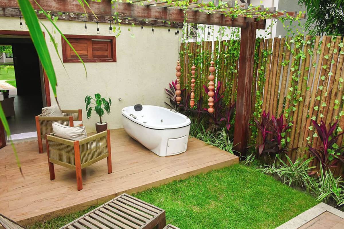 Suíte Jardim com Ofurô | Baignoire à remous privée