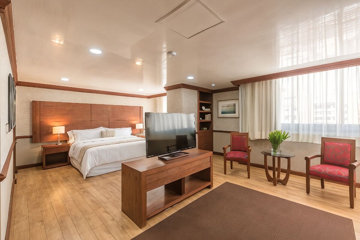 In-room safe, desk, laptop workspace, blackout curtains