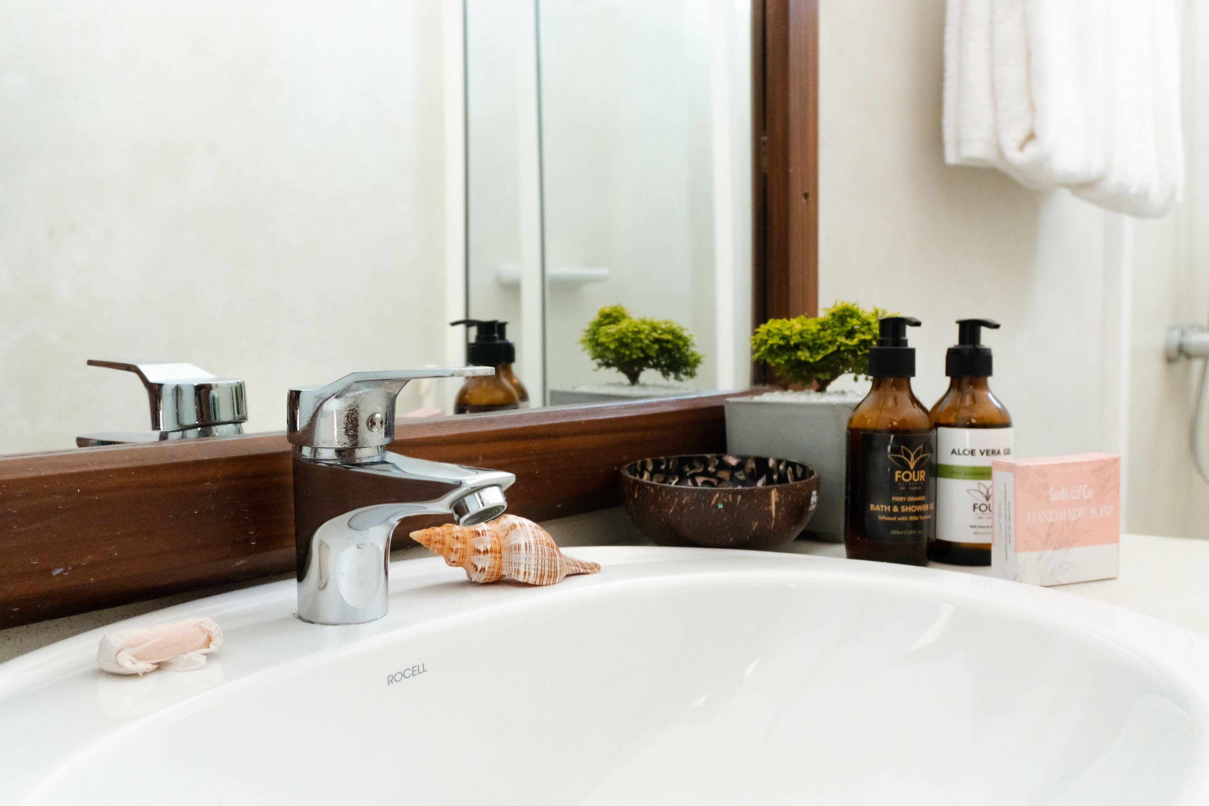 shower, free toiletries, hair dryer, bathrobes