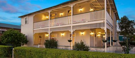 Front of property – evening/night
