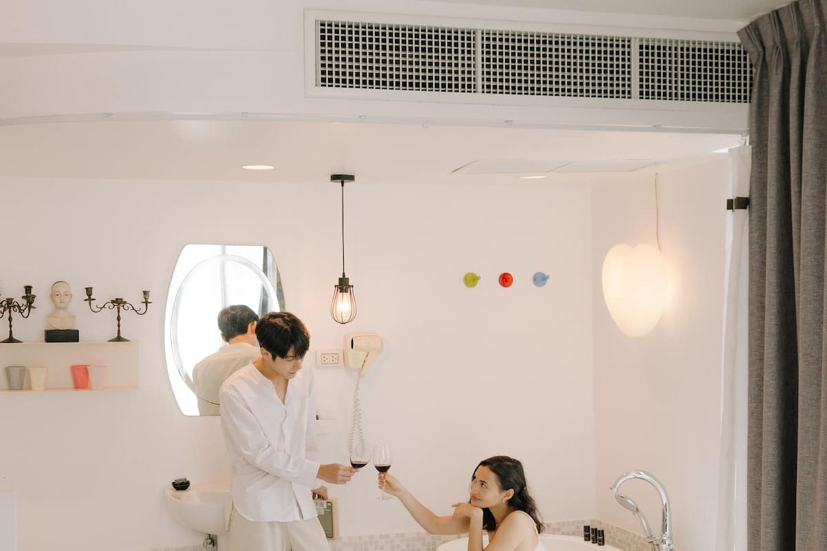 Artist Signature Room By Chalit | Bathroom | Free toiletries, hair dryer, bathrobes, slippers