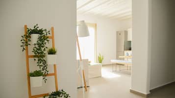 Appartement Supérieur, 2 chambres, accÚs piscine, dans les dépendances (Thalassa) | Coin séjour | Télévision à écran plat, lecteur de DVD