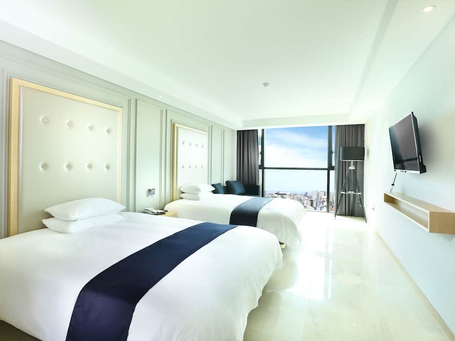 In-room safe, desk, laptop workspace, blackout curtains