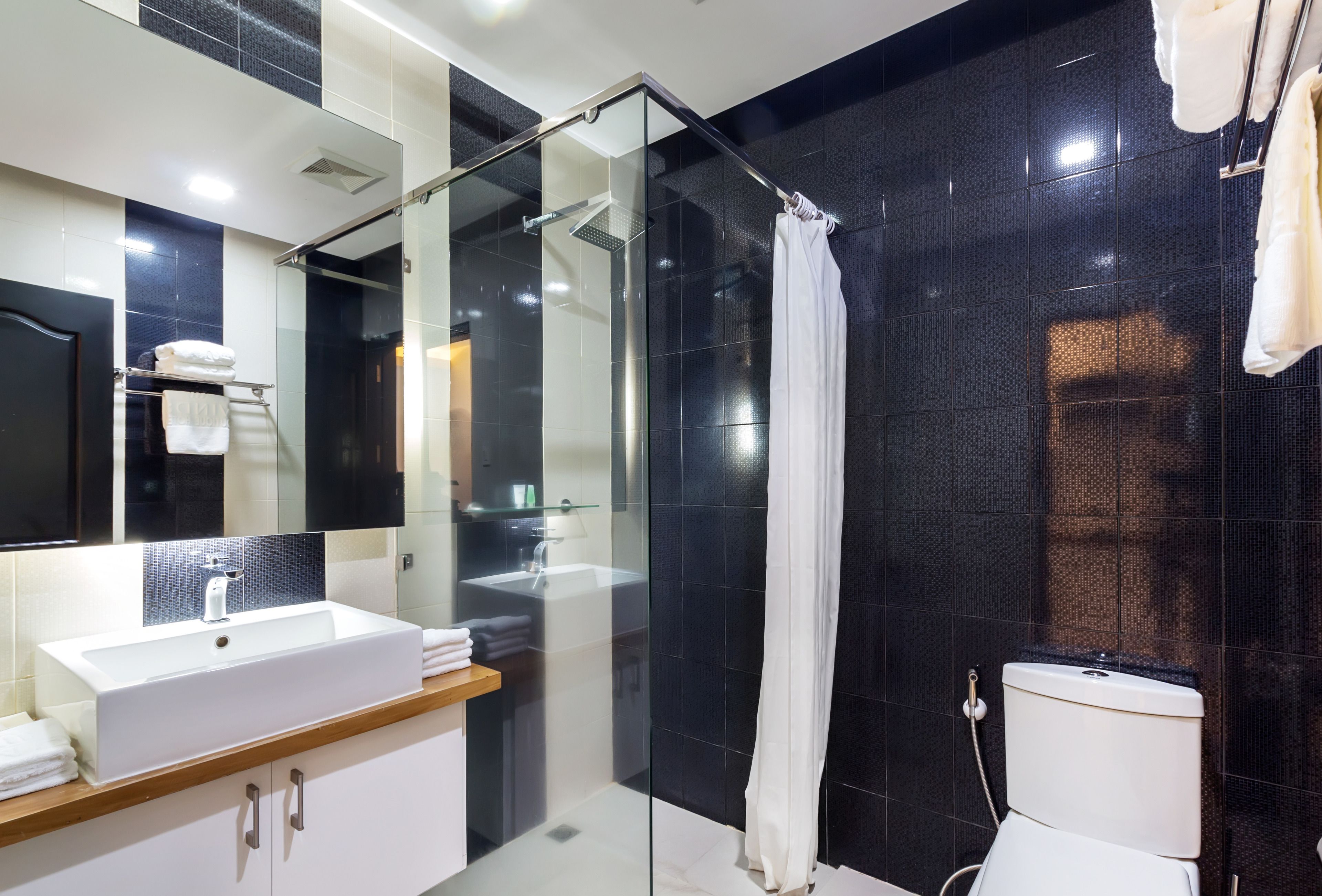 free toiletries, hair dryer, slippers, bidet