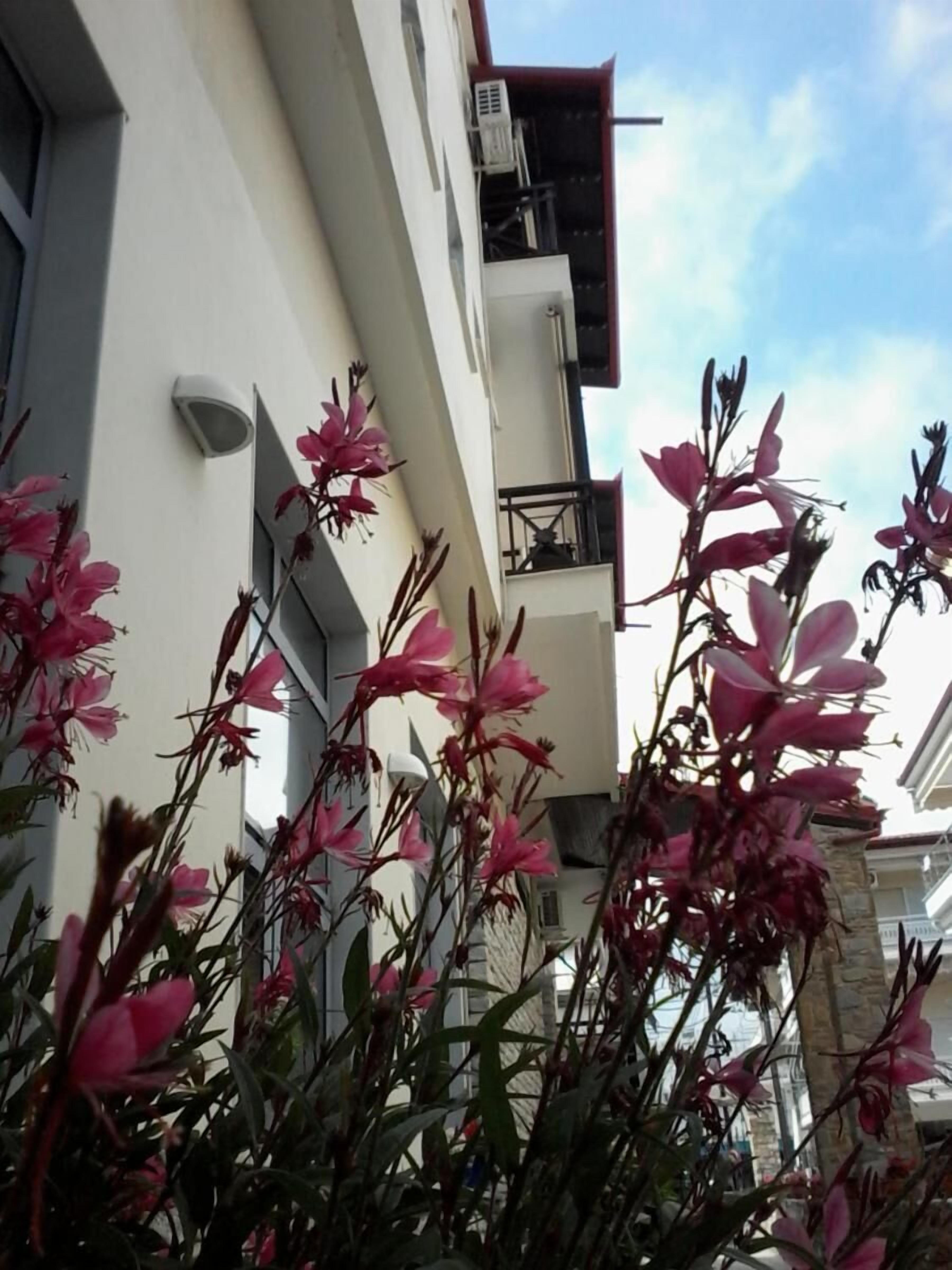 Un immeuble doté de balcons et de climatiseurs.