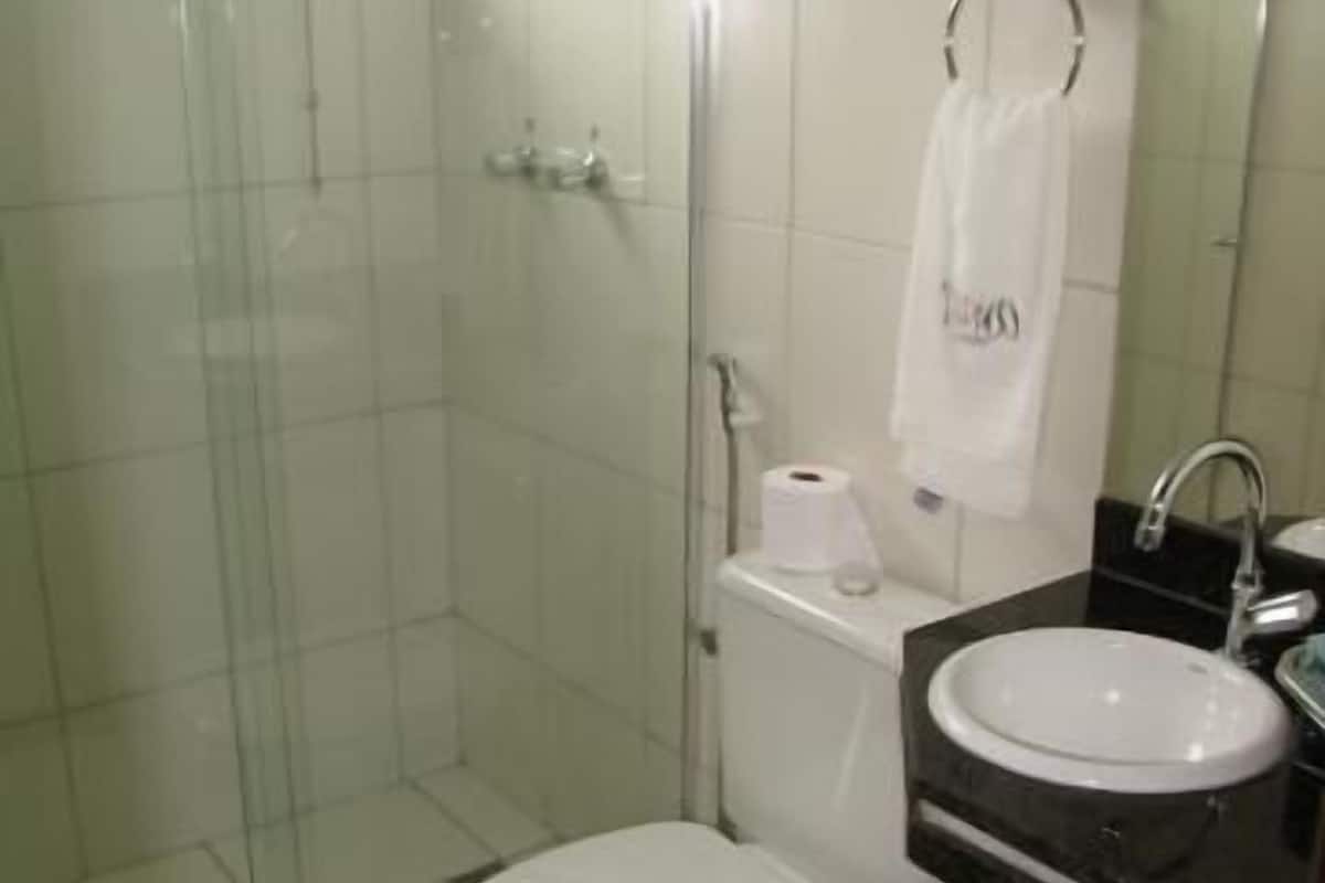 free toiletries, hair dryer, towels