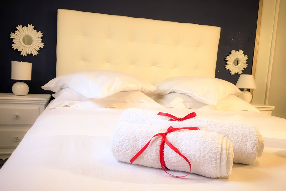 標準客房, 1 間臥室, 共用浴室 (Blue Room) | 熨斗/熨衣板、免費無線上網、床單
