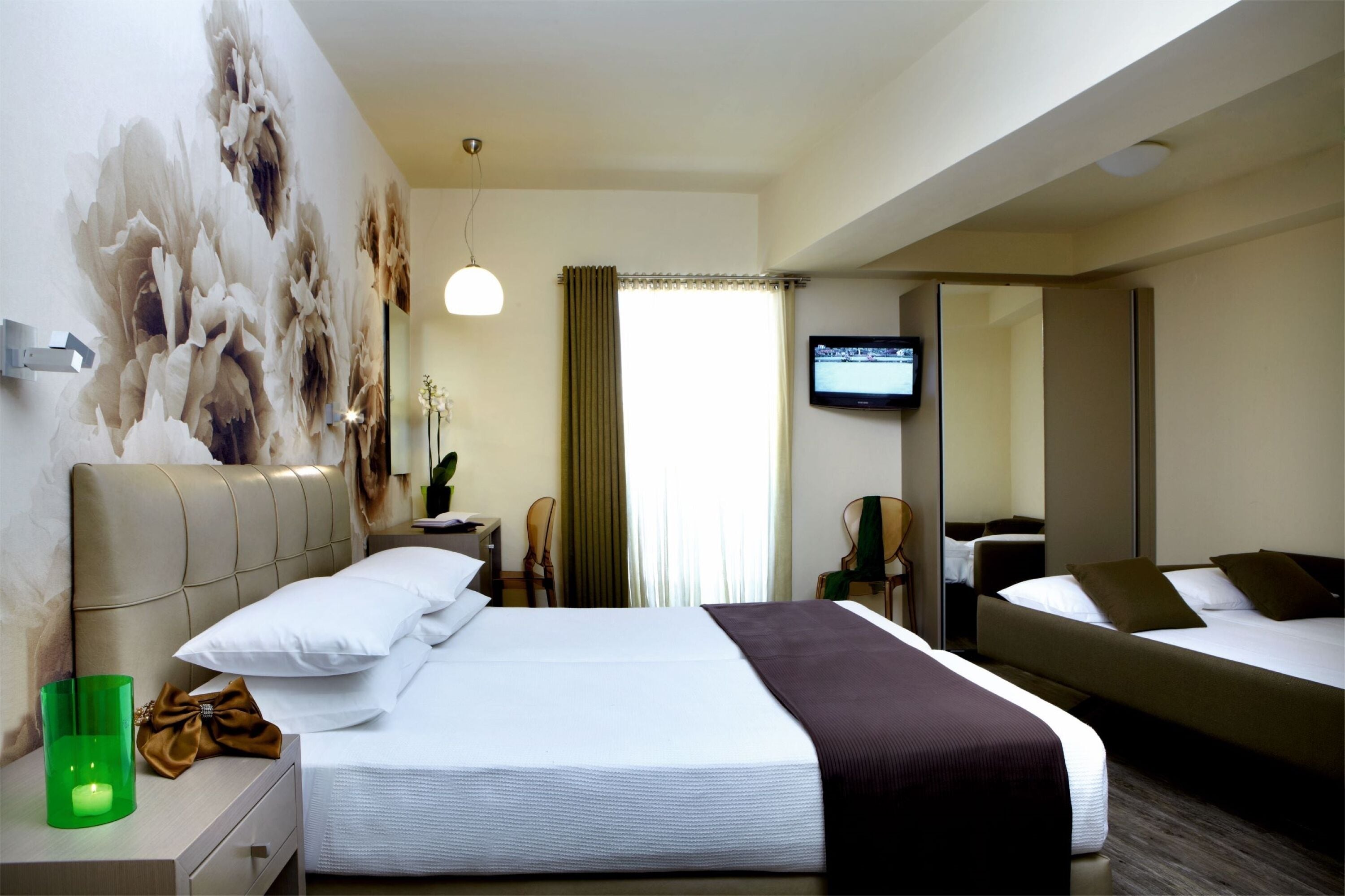 Pillow-top beds, minibar, in-room safe, desk