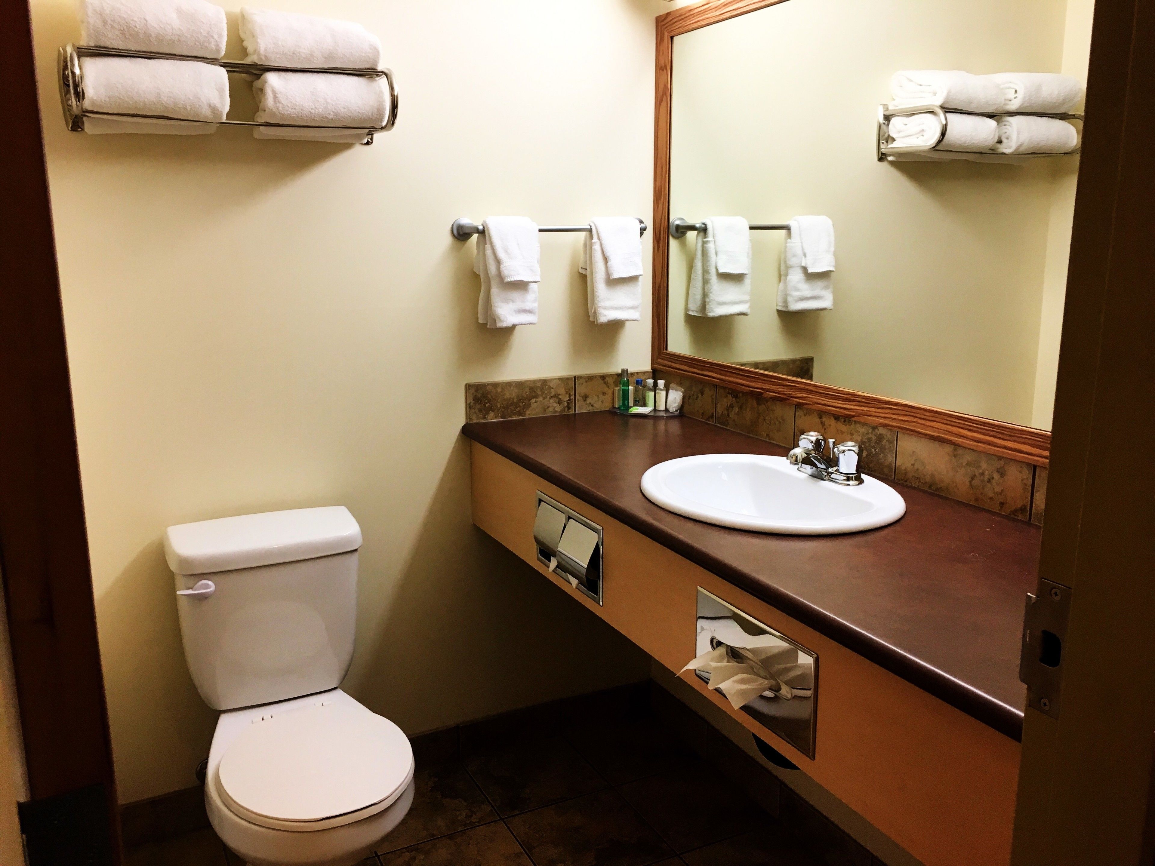 free toiletries, hair dryer, towels, soap