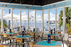 Lunch, dinner served; American cuisine, sea views