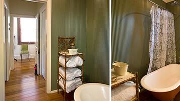 House, 1 Bedroom | Bathroom | Combined shower/bathtub, rainfall showerhead, free toiletries
