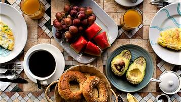 Free daily buffet breakfast