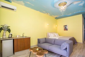 Premium Double Room, Partial Sea View | In-room safe, blackout drapes, iron/ironing board, free WiFi - Haven Beach Boutique Hotel (Rhodes)