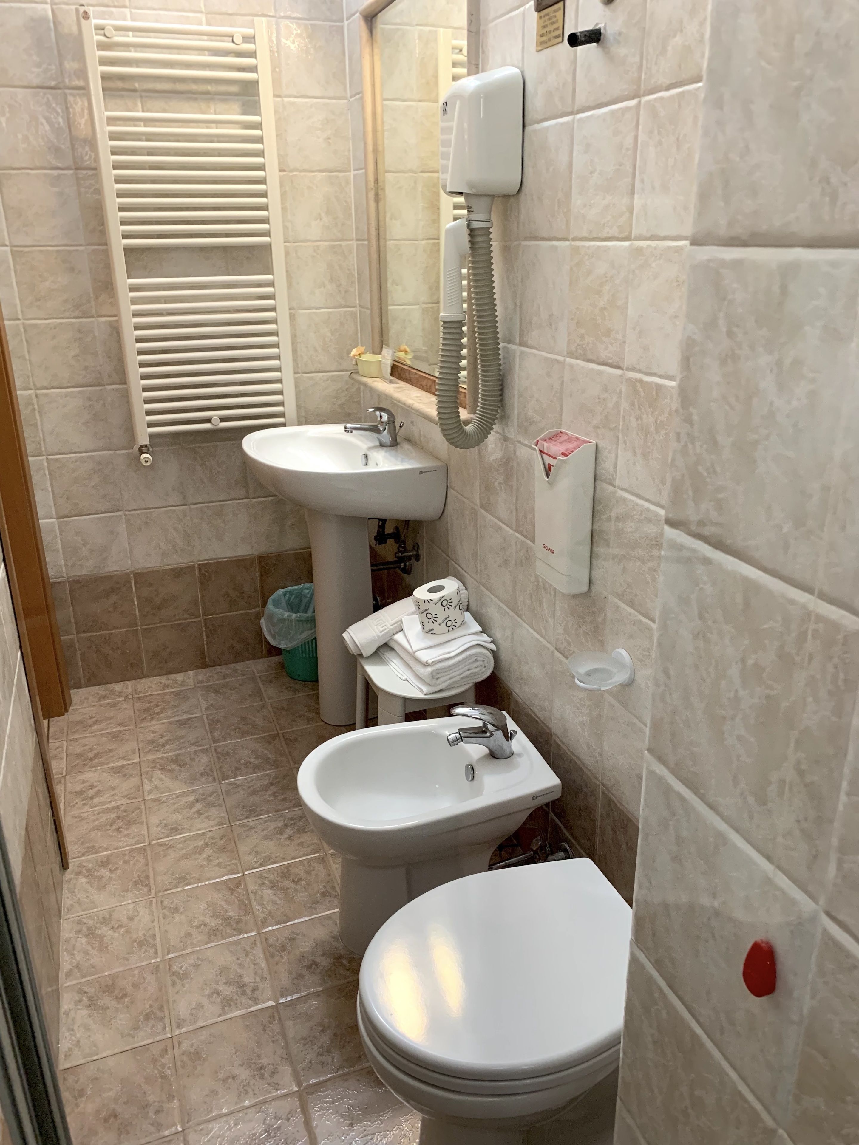 double or twin room | bathroom | shower, free toiletries, hair dryer, bidet
