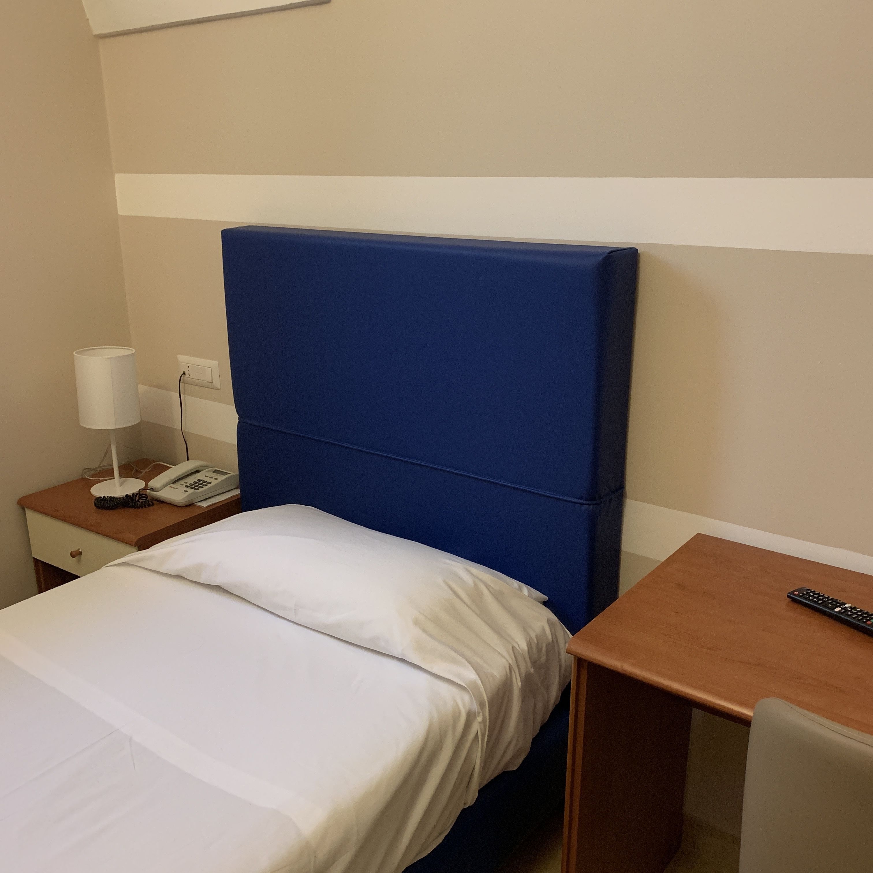 single room | hypo-allergenic bedding, memory-foam beds, desk, free cots/infant beds