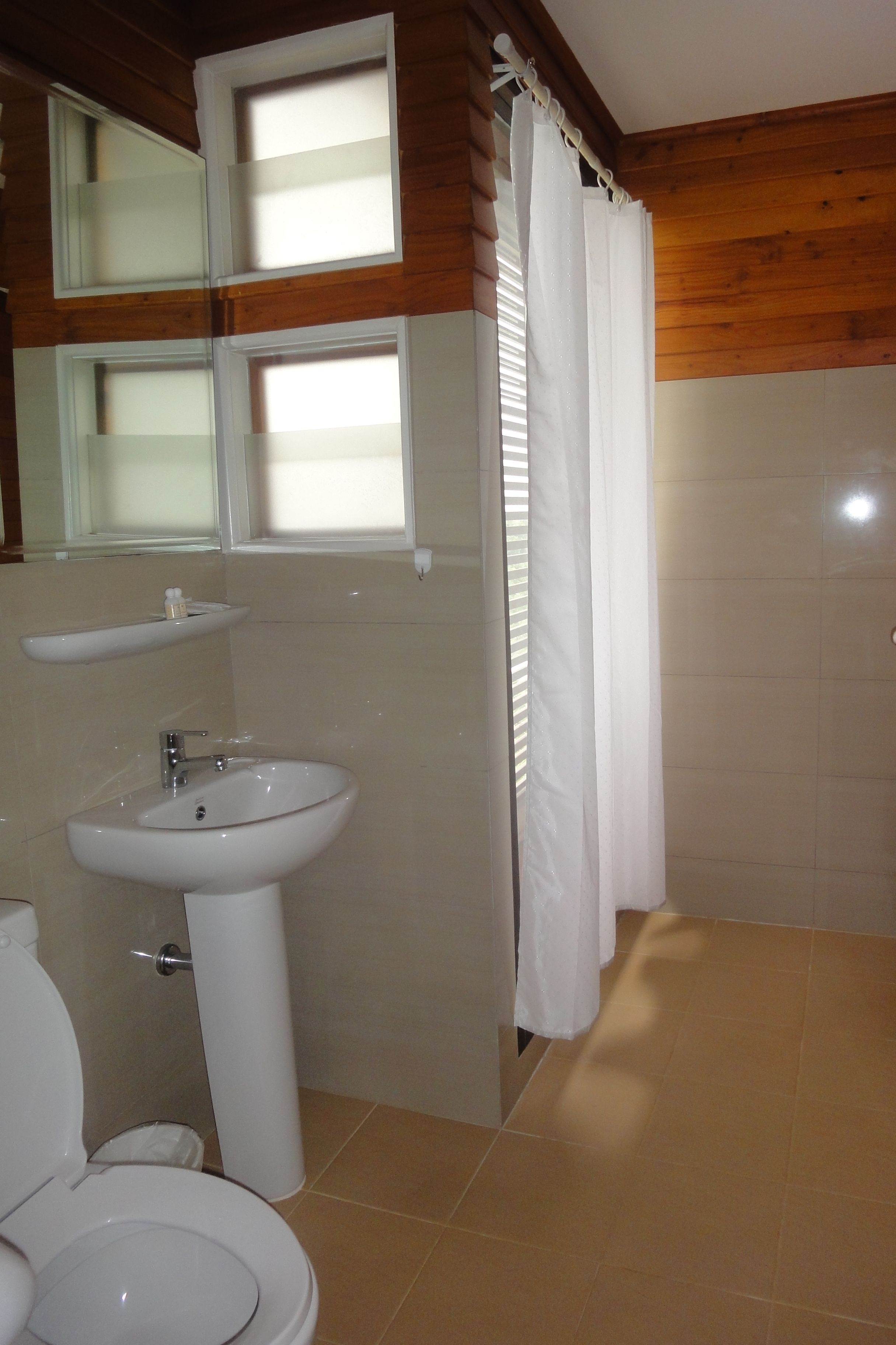 shower, free toiletries, towels