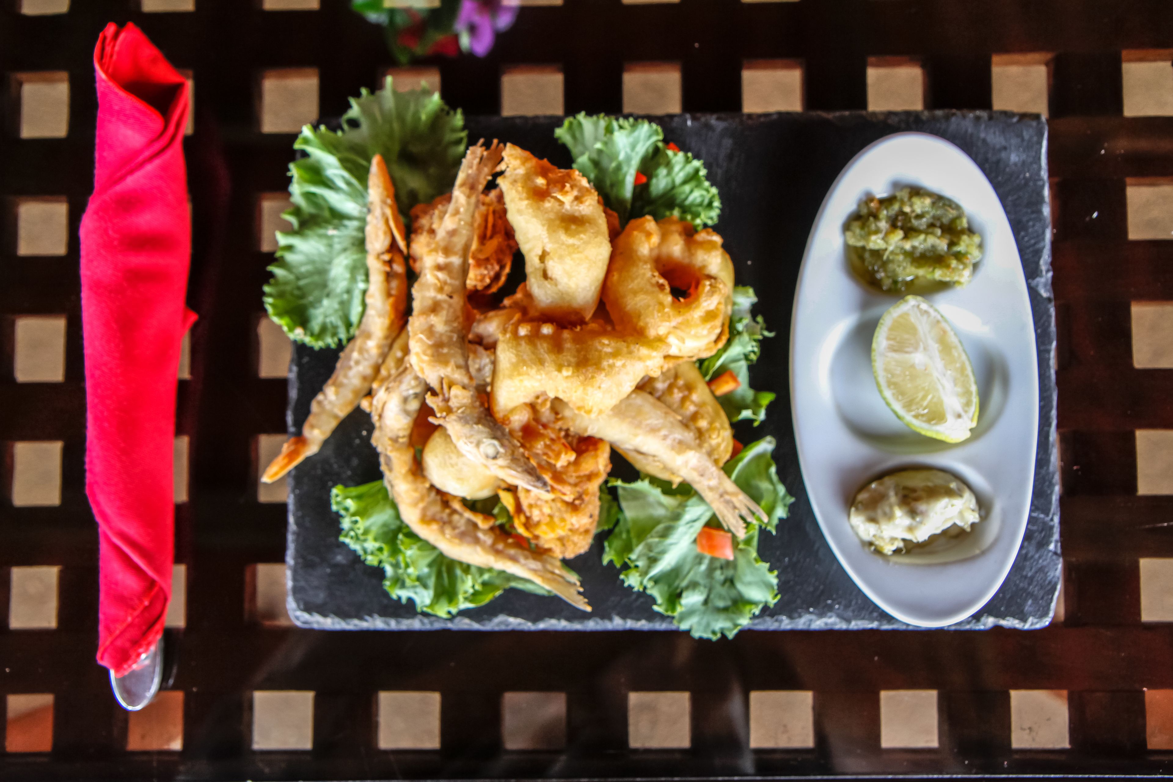 breakfast, lunch, dinner served; international cuisine, beach views