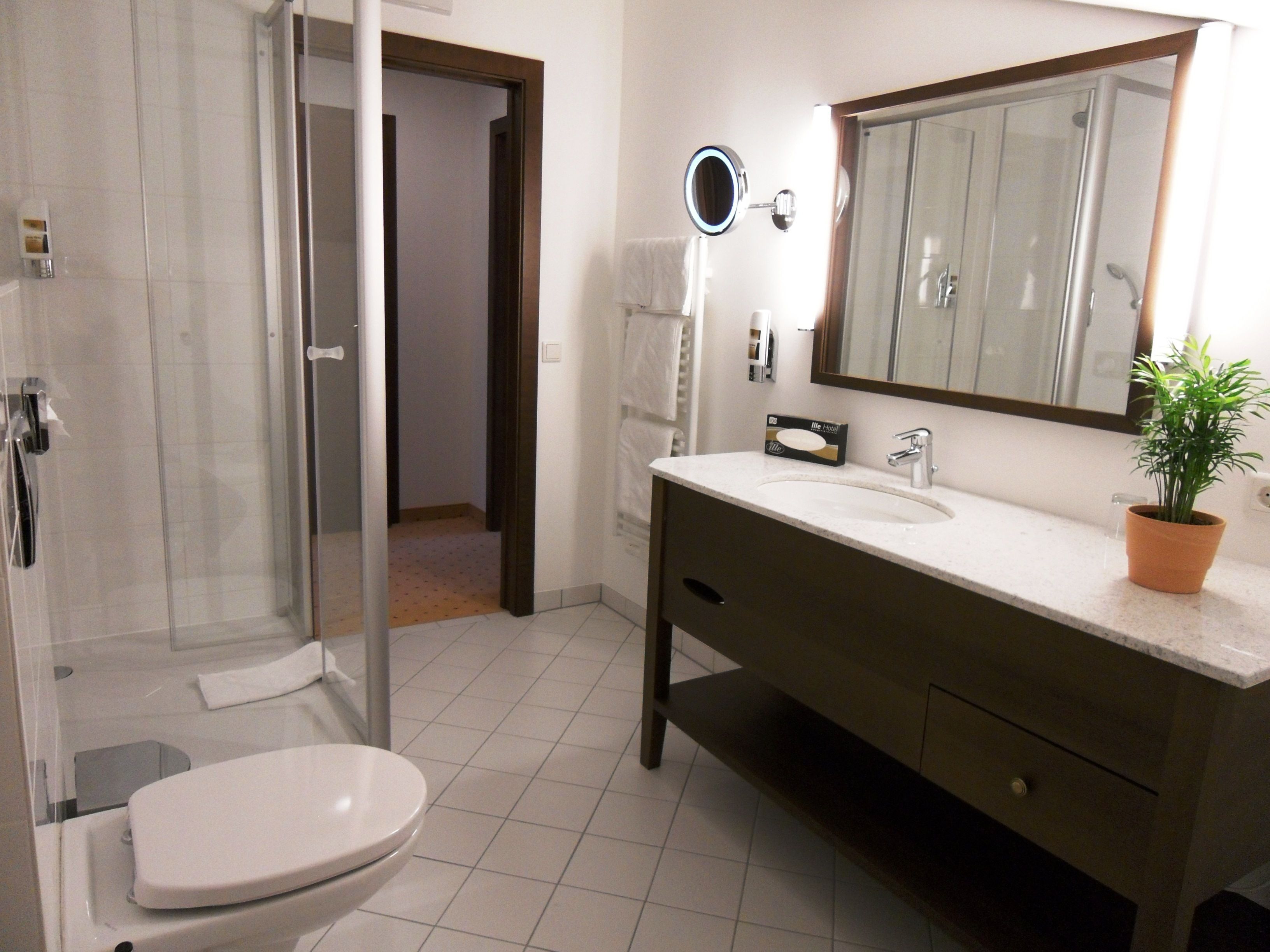 free toiletries, hair dryer, towels