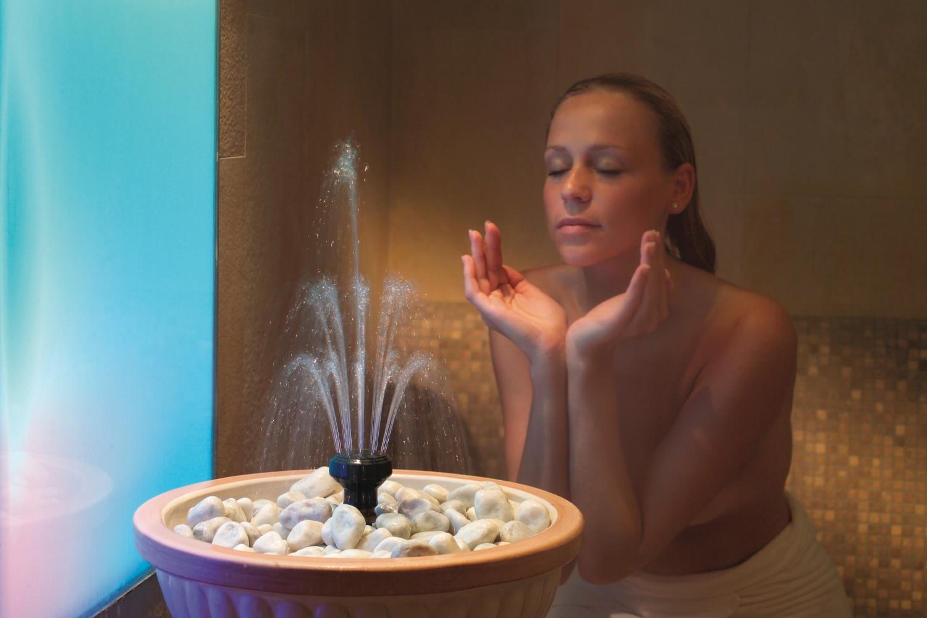 sauna, hot tub, steam room, hot stone massages, prenatal massages