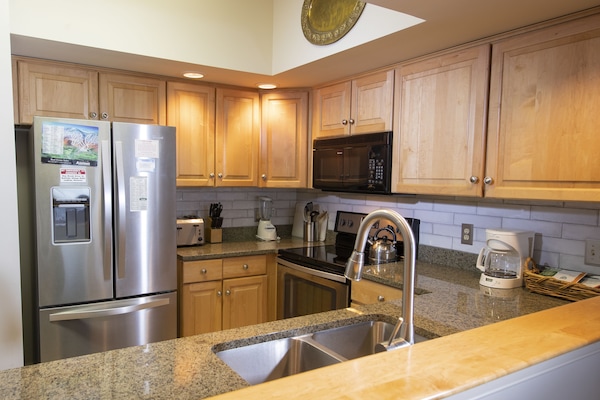 Solitude Village Two Bedroom Suite Mountainside | Private kitchen | Fridge, microwave, stovetop, toaster