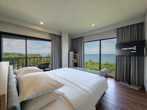 ห้องพรีเมียร์สวีท, เตียงคิงไซส์ 1 เตียง, ระเบียง, วิวทะเล | ตู้นิรภัยในห้องพัก, โต๊ะทำงาน, Wi-Fi ฟรี, ผ้าปูที่นอน