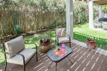Premium Condo, 2 Bedrooms, 2 Bathrooms, Ground Floor | Courtyard view. Rain Dancer by South Padre Condo Rentals