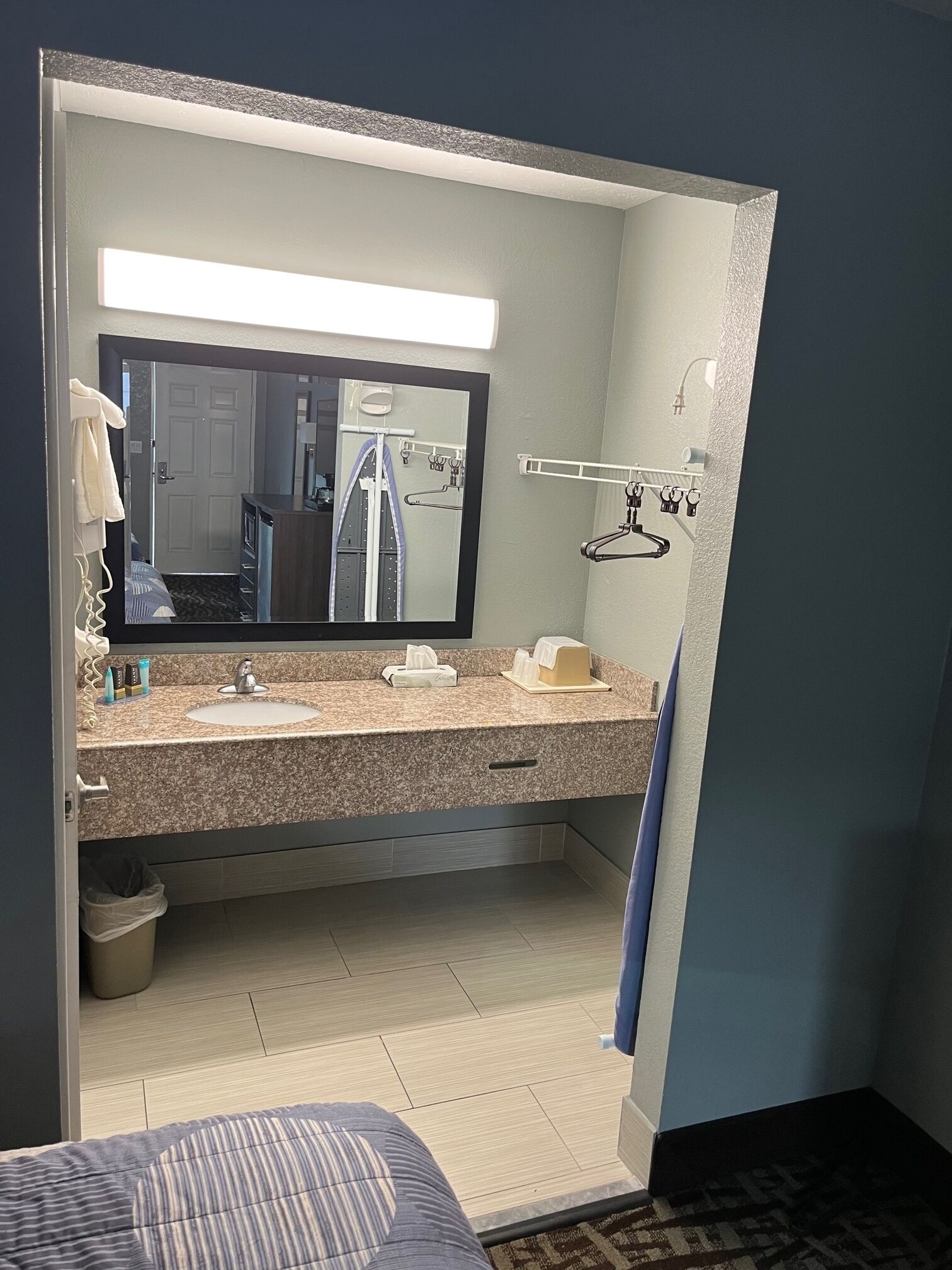 Desk, iron/ironing board, free WiFi, bed sheets