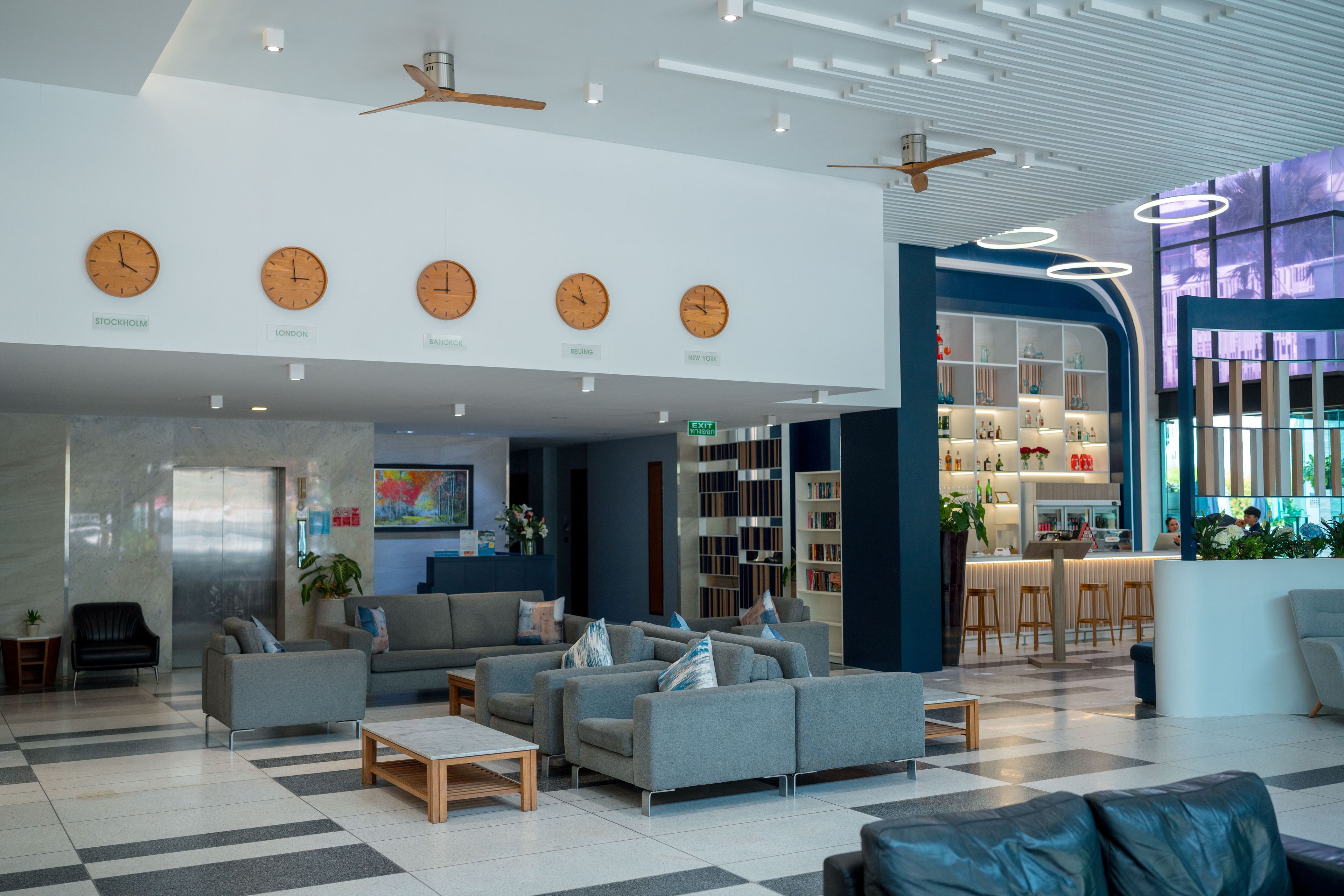 Sitteområde i lobbyen