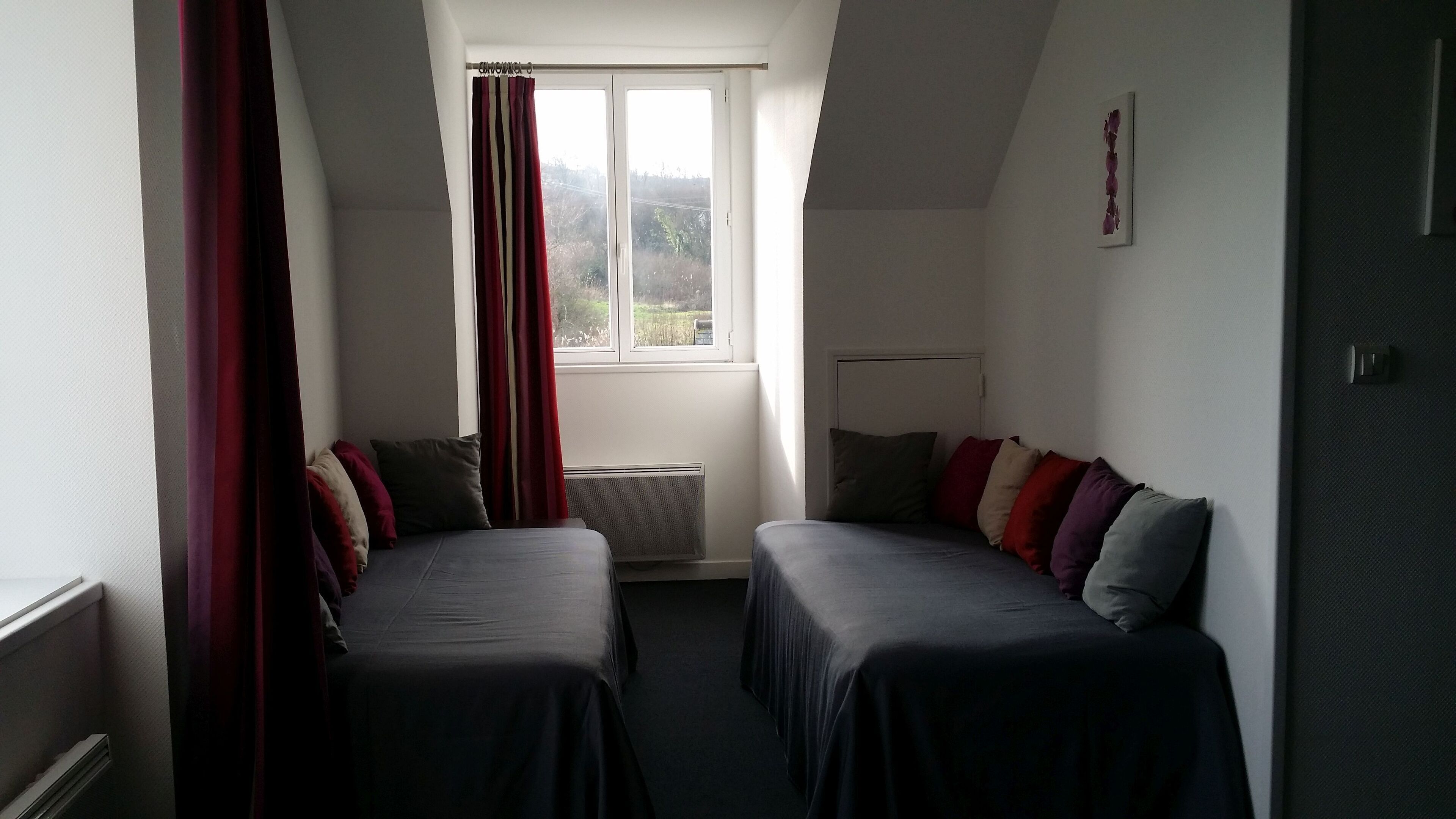 family quadruple room, garden view | premium bedding, in-room safe, desk, iron/ironing board