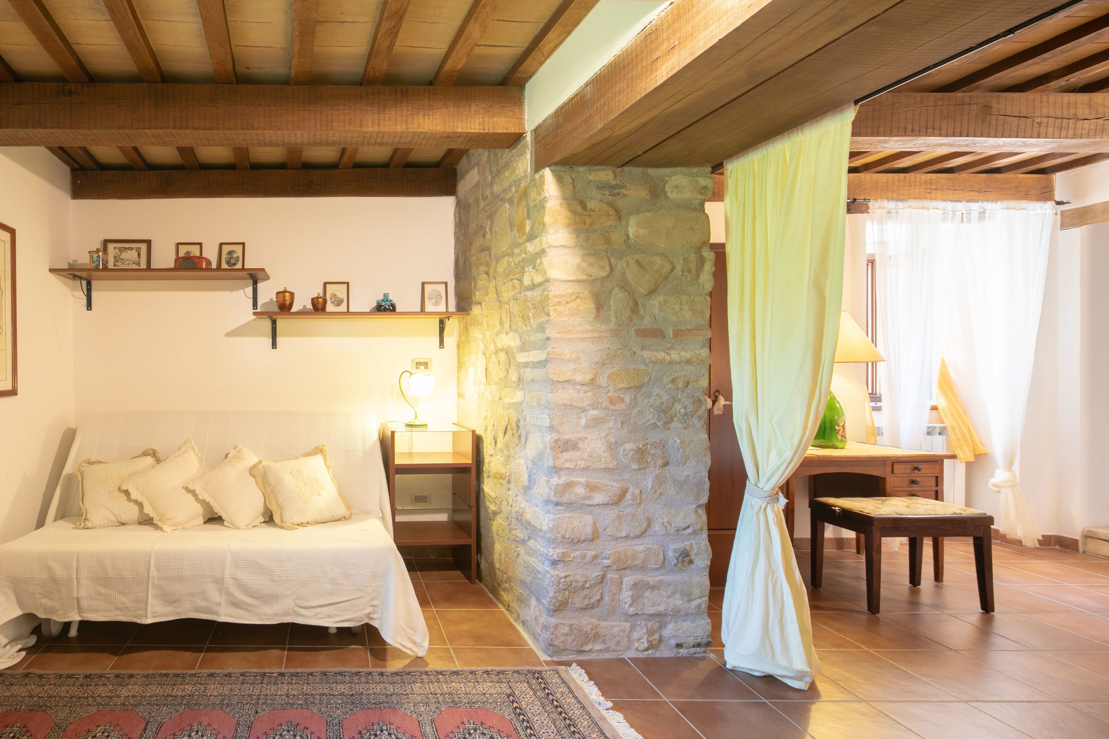 Family Room | Frette Italian sheets, premium bedding, down duvets, blackout curtains