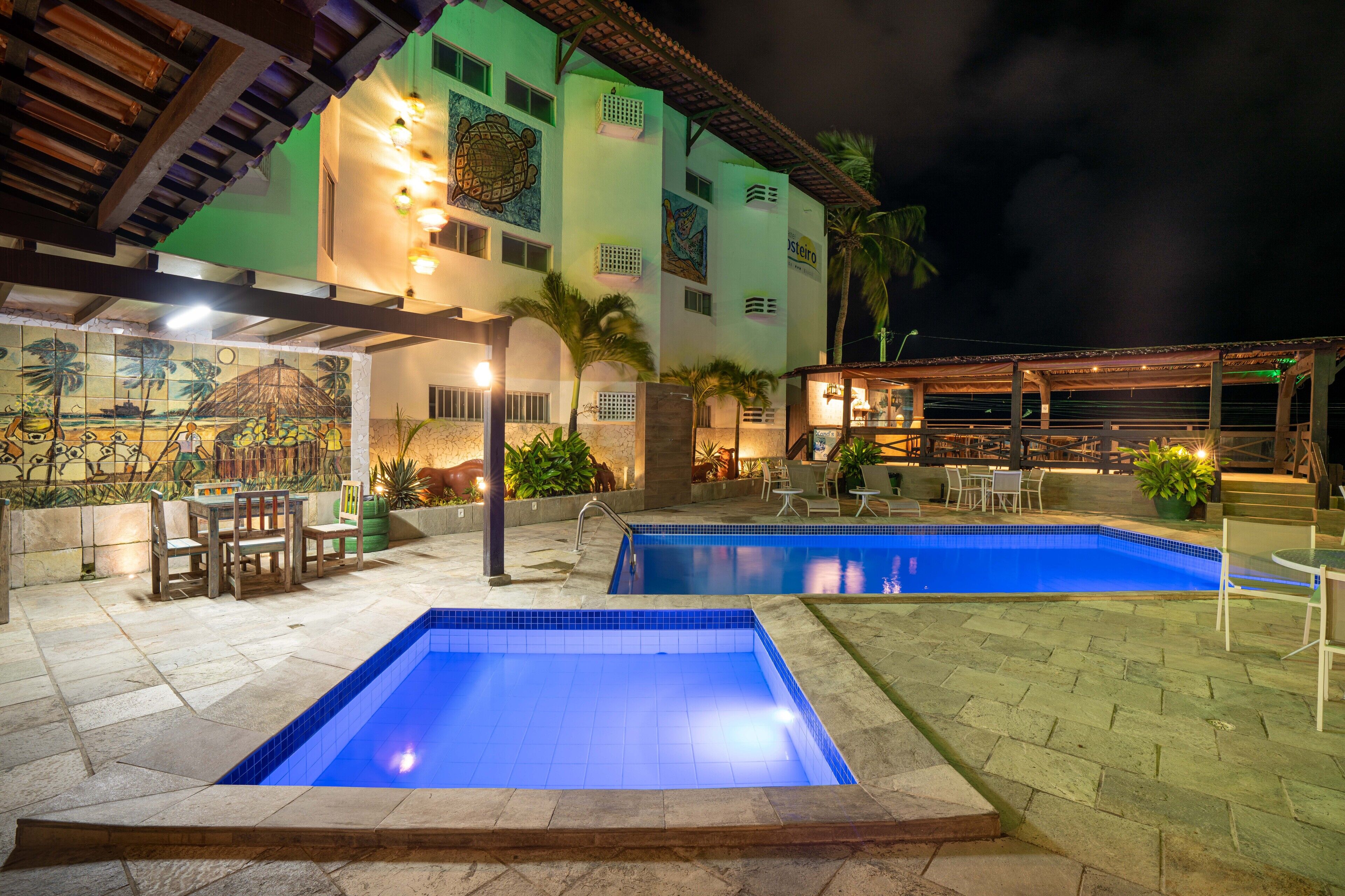 2 outdoor pools, open 10:30 am to 7:00 pm, pool umbrellas, pool loungers