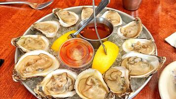 美國料理、海景