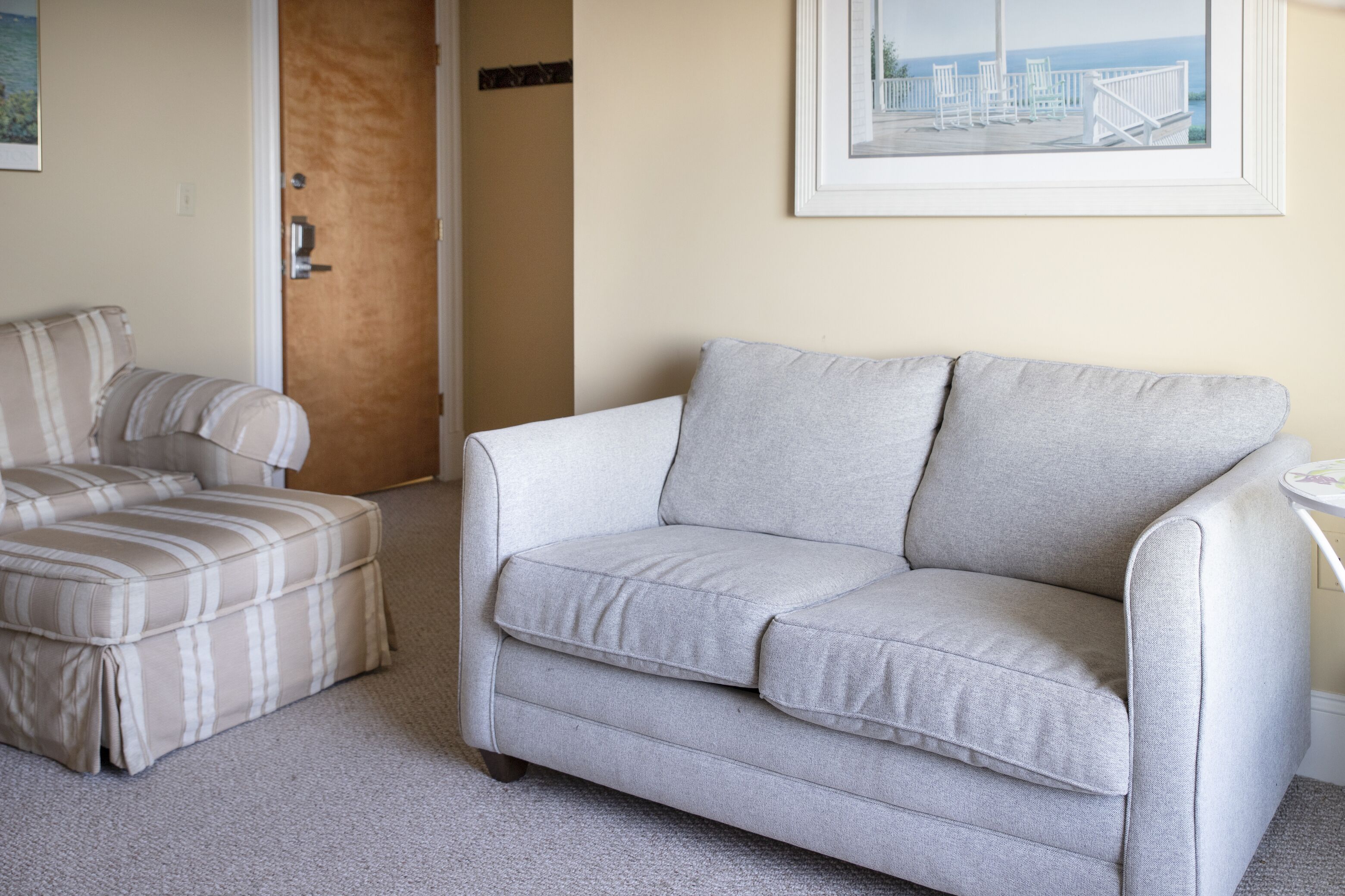 premier suite, 1 king bed | living area | tv