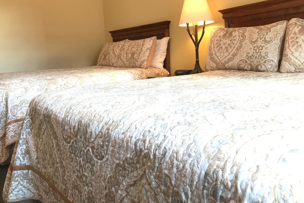 Premier Suite, 2 Double Beds, Private Bathroom, Corner | Premium bedding, in-room safe, soundproofing, iron/ironing board