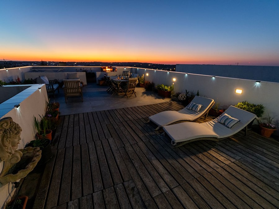 Terrasse sur le toit