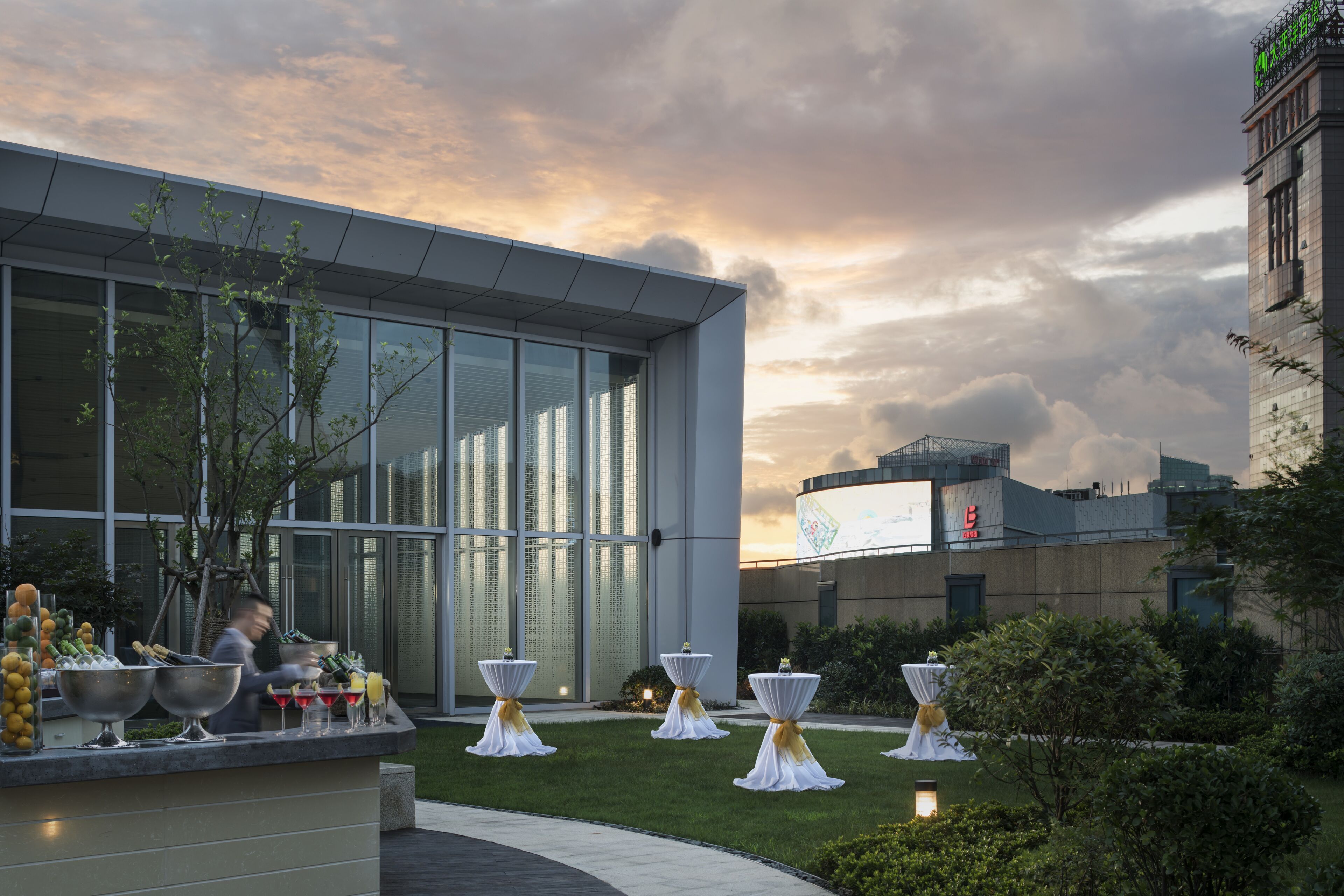 outdoor wedding area