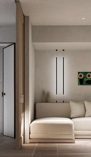 Signature Suite with Jacuzzi | Living area - Meros, Santikos Collection  (Paros)