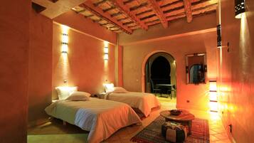 Romantic Double or Twin Room, 1 Bedroom, Pool Access, Garden Area | Egyptian cotton sheets, premium bedding, in-room safe, blackout drapes