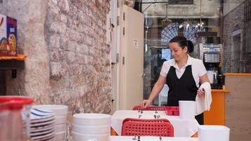 Daily buffet breakfast (EUR 15 per person)