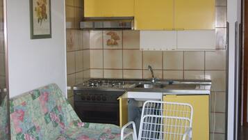 Apartment, Kitchenette (5 people) | Living area | 20-inch TV with cable channels