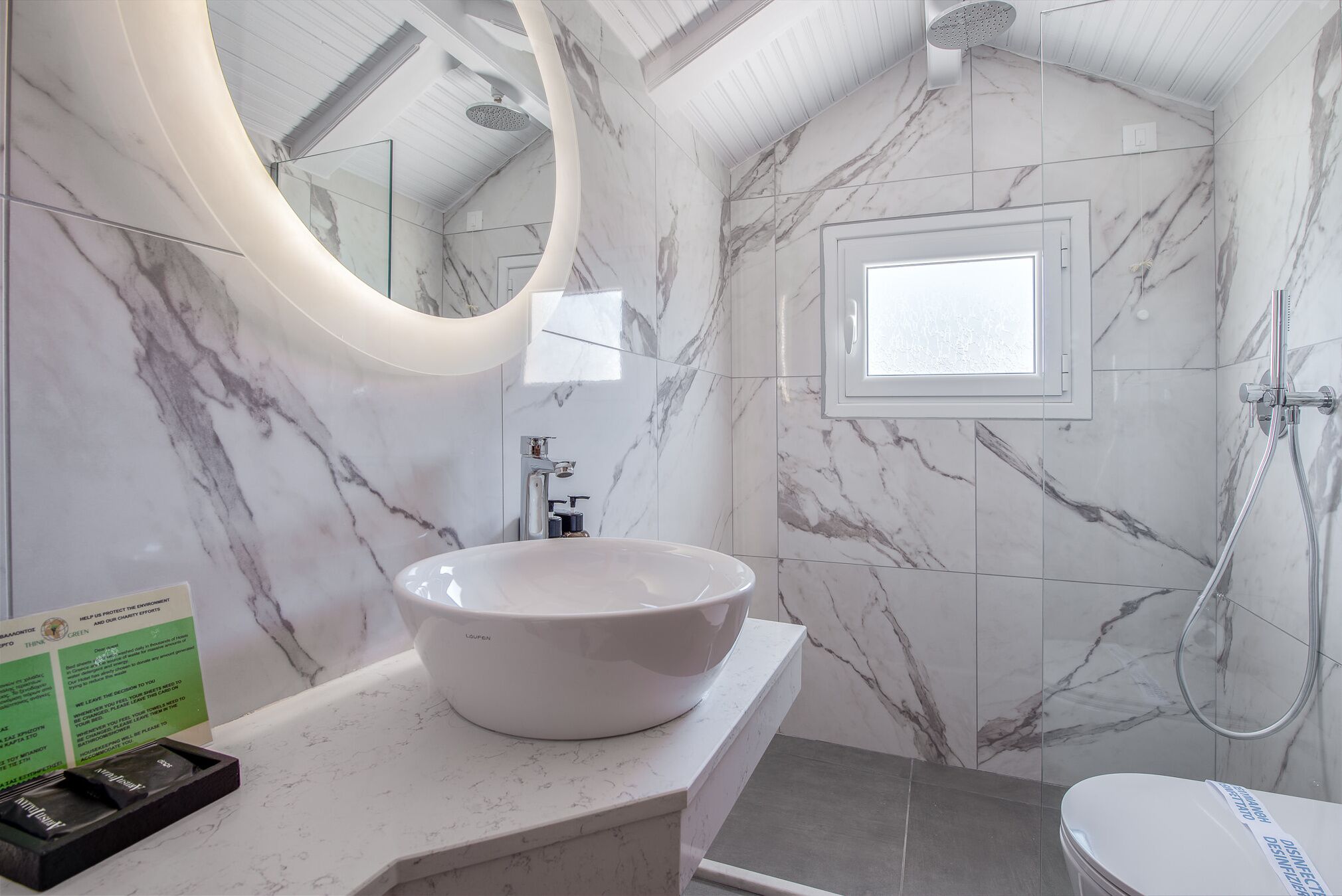 free toiletries, hair dryer, towels